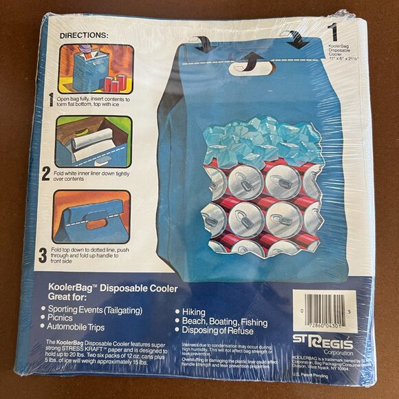 KoolerBag Disposable Cooler Holds Two 6 Packs Easy Store & Carry NEW - Picture 3 of 3